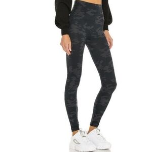 SPANX LEGGINGS LOOK AT ME NOW SEAMLESS HIGH-RISE CAMO BLACK SIZE XL